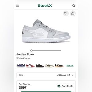 Jordan 1 Low - White Camo